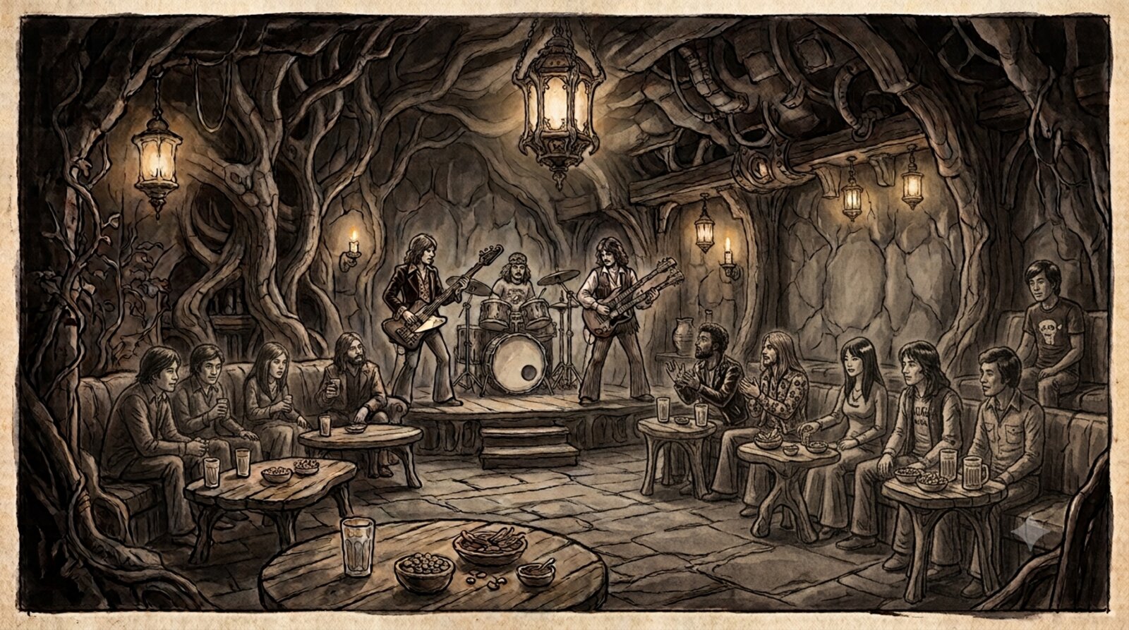 Rock Bar Heaven AI-generated illustration
